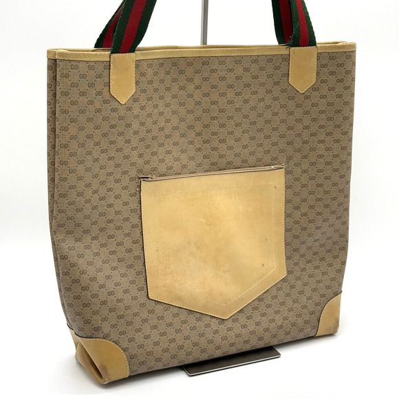 Vintage Gucci Sherry Line Micro Gg Tote #158938G12B - Picture 2 of 15